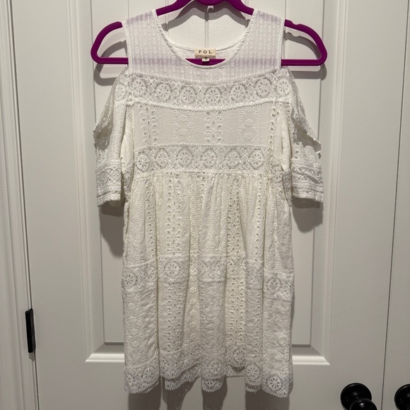 POL Women's White Lace Blouse - Picture 2 of 8